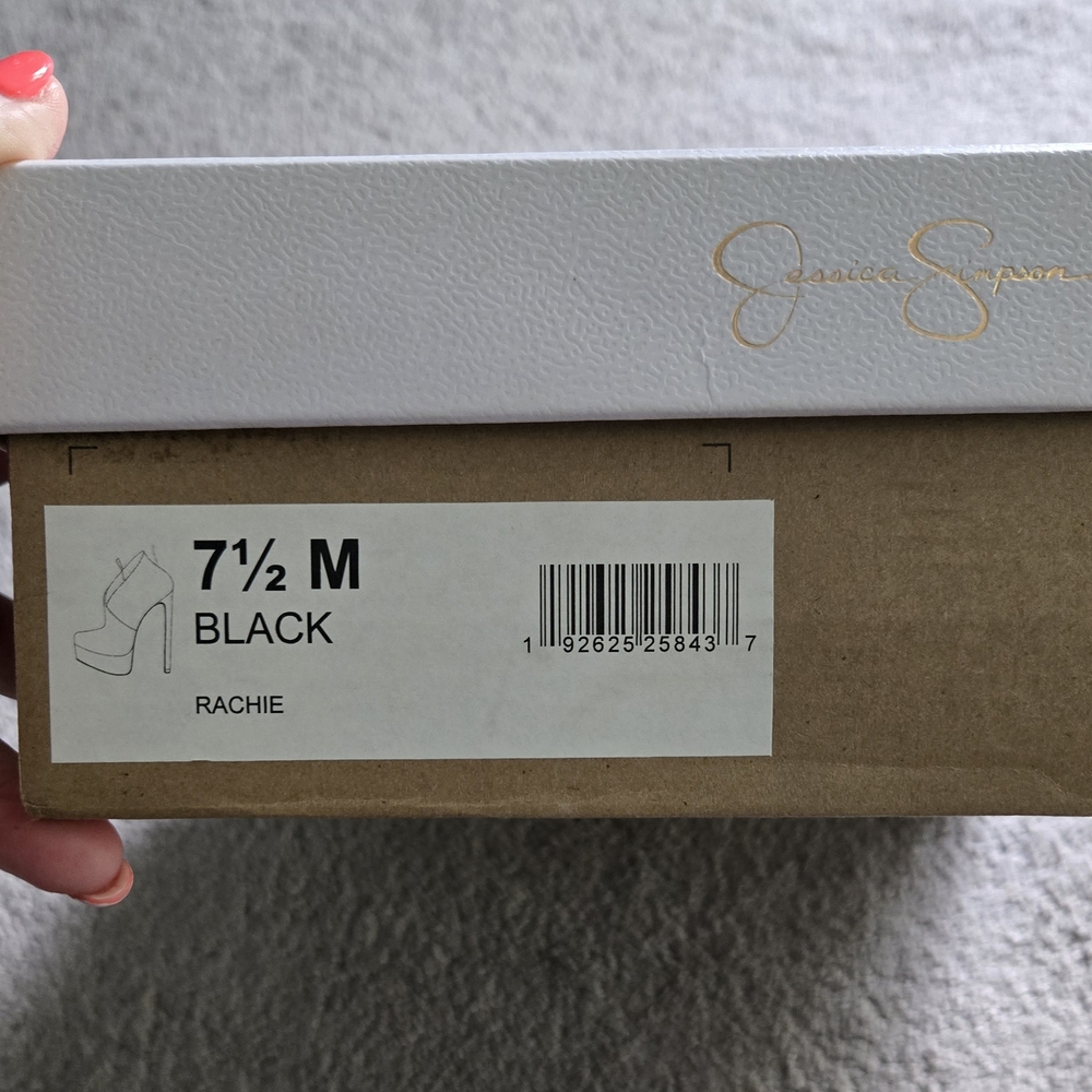 Jessica Simpson Black Suede Ankle Boots - Picture 3 of 3